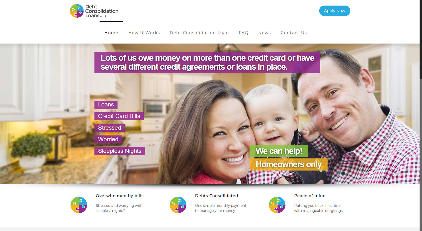 Debt Consolitdation Loans - website design