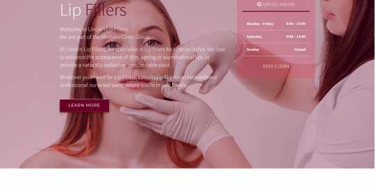 Lincoln Lip Fillers - website design