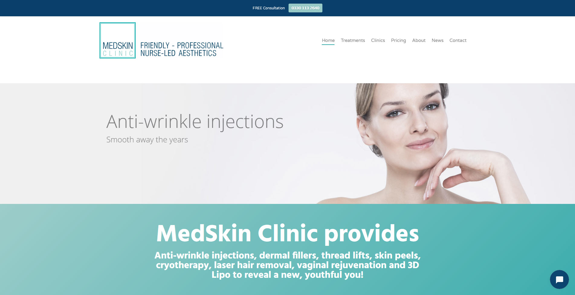 MEdskin Clinic - website design
